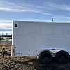White 2026 Prairie Road 6'x12' Cargo Trailer Tandem Ramp Door White