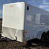 White 2026 Prairie Road 6'x12' Cargo Trailer Tandem Ramp Door White