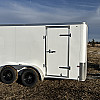 White 2026 Prairie Road 6'x12' Cargo Trailer Tandem Ramp Door White
