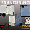 White 2026 Prairie Road 6'x12' Cargo Trailer Tandem Ramp Door White