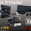 Black 2026 Prairie Road 7'x14'Cargo Trailer Tandem Black Ramp Door