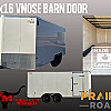 White 2026 Prairie Road 8.5'x16' Cargo Trailer Tandem White Barn Door - V Nose  -