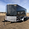 Black 2026 Prairie Road 7'x14' Cargo Trailer Tandem Black Barn Door - V Nose  -