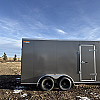 Charcoal 2026 Prairie Road 7'x14' Sport Cargo Trailer Tandem Charcoal Ramp
