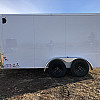 White 2026 Prairie Road 7'x14'Cargo Trailer Tandem White Ramp Door