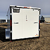 White 2026 Prairie Road 7'x14'Cargo Trailer Tandem White Ramp Door