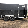 Black 2026 Prairie Road 7'x14' Cargo Trailer Tandem Black Barn Doors