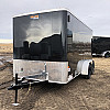 Black 2026 Prairie Road 7'x14' Cargo Trailer Tandem Black Barn Doors