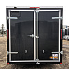 Black 2026 Prairie Road 7'x14' Cargo Trailer Tandem Black Barn Doors