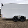 White 2026 Prairie Road 6'x12' Cargo Trailer Tandem Axle Barn Doors