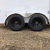 White 2026 Prairie Road 6'x12' Cargo Trailer Tandem Axle Barn Doors