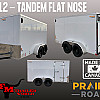 White 2026 Prairie Road 6'x12' Cargo Trailer Tandem Axle Barn Doors