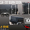 Black 2026 Prairie Road 7'x14' Cargo Trailer Tandem Black Barn Doors