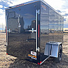 Black 2026 Prairie Road 5'x10' Cargo Trailer Single Axle Ramp Door Black - V Nose  -
