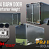 Charcoal 2026 Prairie Road 7'x14' Cargo Trailer Tandem Charcoal Barn Doors