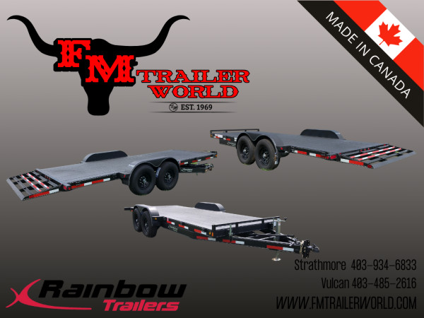 Black 2026 Rainbow Trailers 20' Excursion Tilt Deck Trailer