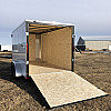 White 2026 Prairie Road 7'x14'Cargo Trailer Tandem White Ramp Door