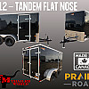 Black 2026 Prairie Road 6'x12' Cargo Trailer Tandem Axle Barn Doors
