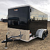 Black 2026 Prairie Road 6'x12' Cargo Trailer Tandem Axle Barn Doors
