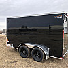 Black 2026 Prairie Road 6'x12' Cargo Trailer Tandem Axle Barn Doors