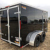 Black 2026 Prairie Road 6'x12' Cargo Trailer Tandem Axle Barn Doors