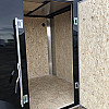 Black 2026 Prairie Road 6'x12' Cargo Trailer Tandem Axle Barn Doors