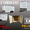 White 2026 Prairie Road 7'x14' Cargo Trailer Tandem White Barn Doors