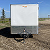 White 2026 Prairie Road 7'x14' Cargo Trailer Tandem White Barn Doors