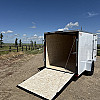 White 2026 Prairie Road 6'x12' Cargo Trailer Single Axle Ramp - V Nose  -