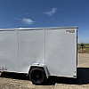White 2026 Prairie Road 6'x12' Cargo Trailer Single Axle Ramp - V Nose  -