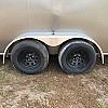 Charcoal 2026 Prairie Road 7'x16' Cargo Trailer Tandem V Nose Charcoal Barn Door