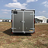 Charcoal 2026 Prairie Road 7'x16' Cargo Trailer Tandem V Nose Charcoal Barn Door
