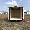 Charcoal 2026 Prairie Road 7'x16' Cargo Trailer Tandem V Nose Charcoal Barn Door