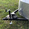 White 2026 Prairie Road 7'x16' Cargo Trailer Tandem V Nose White Ramp Door