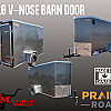 Charcoal 2027 Prairie Road 5'x10' Cargo Trailer Single Axle Barn Door Charcoal - V Nose  -