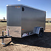 Charcoal 2027 Prairie Road 5'x10' Cargo Trailer Single Axle Barn Door Charcoal - V Nose  -