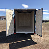 Charcoal 2027 Prairie Road 5'x10' Cargo Trailer Single Axle Barn Door Charcoal - V Nose  -