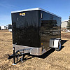 Black 2026 Prairie Road 5'x10' Cargo Trailer Single Axle Black Ramp Door