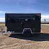 Black 2026 Prairie Road 5'x10' Cargo Trailer Single Axle Black Ramp Door