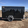 Black 2026 Prairie Road 5'x10' Cargo Trailer Single Axle Black Ramp Door
