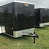 Black 2026 Prairie Road 5'x10' Cargo Trailer Single Axle Black Ramp Door