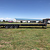 Charcoal 2026 Double A 32' Pro Gooseneck Flatdeck Trailer - GVWR: 21,000lbs