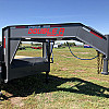 Charcoal 2026 Double A 32' Pro Gooseneck Flatdeck Trailer - GVWR: 21,000lbs