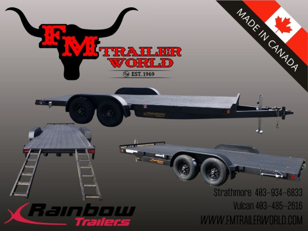 Black 2026 Rainbow Trailers 18' Car & Equipment Trailer