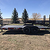 Black 2026 Rainbow Trailers 18'  HD Equipment Trailer - Flip Up Ramps
