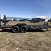 Black 2026 Rainbow Trailers 18'  HD Equipment Trailer - Flip Up Ramps