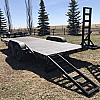 Black 2026 Rainbow Trailers 18'  HD Equipment Trailer - Flip Up Ramps