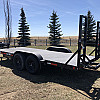 Black 2026 Rainbow Trailers 18'  HD Equipment Trailer - Flip Up Ramps