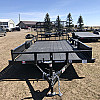 Black 2026 Rainbow Trailers 7'x14' Express Utility Trailer with Ramp Sides & LG Ramp