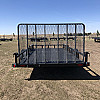 Black 2026 Rainbow Trailers 7'x14' Express Utility Trailer with Ramp Sides & LG Ramp